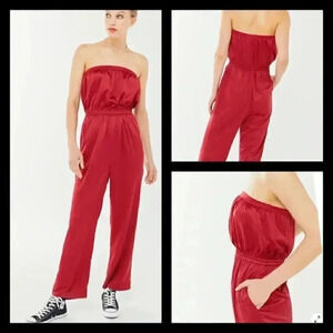 Urban Outfitters Strapless Straight Leg Jumpsuit